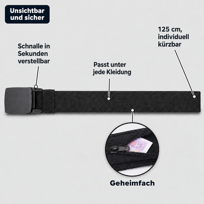 Sicherheitsgürtel mit Geheimfach